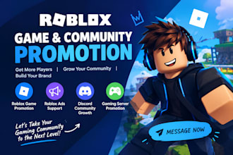 promote your roblox game, roblox ads, discord server, gaming server promotion