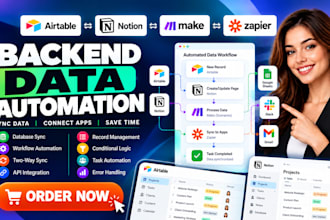 sync airtable notion make and apier backend data systems