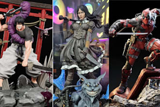 3d print and paint anime figure resin action figure 3d statue miniature painting