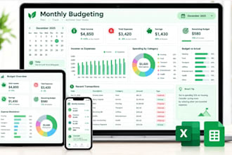 custom excel monthly budget spreadsheet esty budget CSV vba google sheet planner