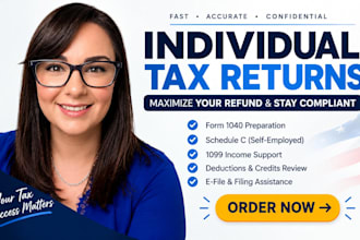 prepare your US form 1040 and schedule c tax return for llc owners