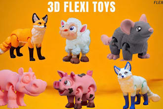 create custom 3d articulated models,  action figures, bjd and print in place toy