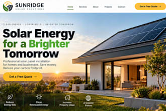 design wix solar energy website solar panel installation renewable energy websit