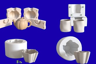 model 3d printable plaster molds ceramic, clay and slip casting mold