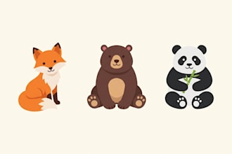 flat vector character illustration for anything