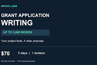 write your grant application narrative