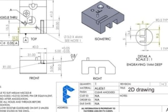 do 2d cad drawing, technical drawing, engineering drawing and mechanical drawing