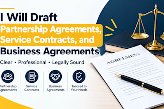 draft partnership agreements, service contracts and business agreements
