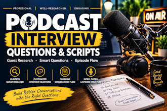 research your podcast guest and write interview question