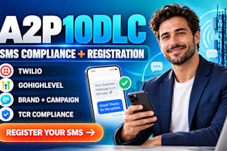 a2p 10dlc registration twilio gohighlevel sms compliance tcr brand campaign help