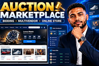 build online marketplace online bidding website multivendor auction website