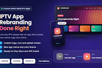 rebrand latest android iptv app with control panel