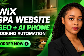 build wix spa website geo ai phone agent booking