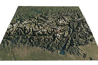 help surveyor with ground terrain model, digital terrain model from contour map