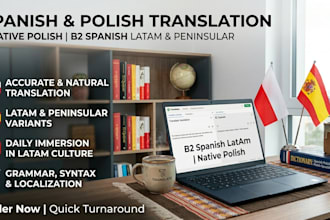 translate spanish to polish and polish to spanish texts