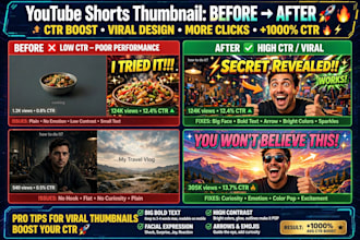 design viral youtube shorts thumbnail that gets milion views