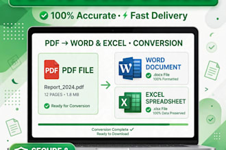 do pdf to word and pdf to excel conversion