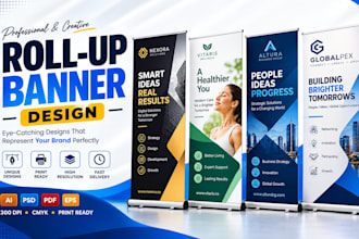 design roll up banner, retractable banner, event banner and print banner