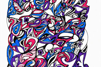 create a unique original abstract artwork pattern and design