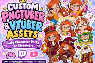 draw custom vtuber and pngtuber avatar assets for streaming
