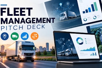 fleet management pitch deck, transportation technology investor presentation