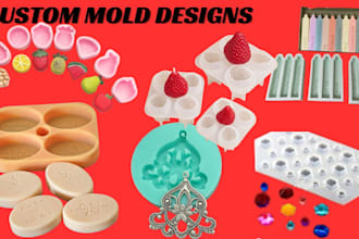 design custom silicone molds for soap, candle resin and jewelry
