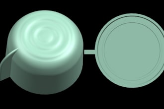 3d cad design for bottles, jars, caps,closures, dispensers, inserts for printing