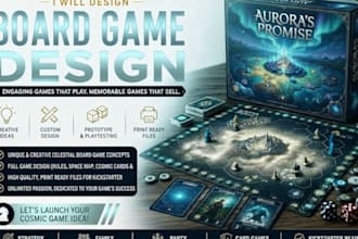 design custom board games, rulebooks, and game assets