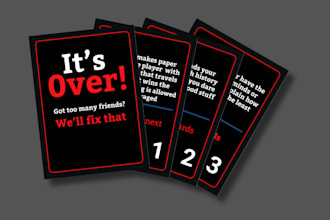 design party card game, adult card game, drinking card game for card games