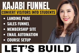 do kajabi course funnel setup, sales funnel, community website, email automation