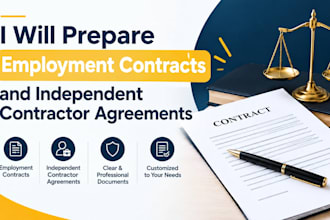 prepare employment contracts and independent contractor agreements