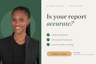 fact check and source verify your report, article or manuscript