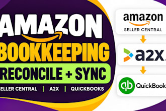 reconcile and sync amazon seller central quickbooks bookkeeping using a2x
