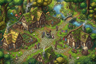 pixel art custom tilesets, rpg maker asset environment for your 2d game