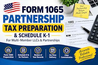 prepare form 1065 and schedule k1 for your multi member llc
