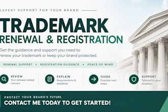 help with trademark renewal and registration support