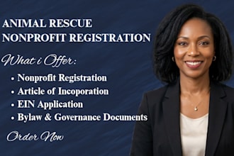 help register your US animal rescue nonprofit and prepare formation documents