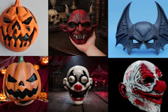 halloween mask, cosplay mask 3d helmet oni mask 3d mask print and paint