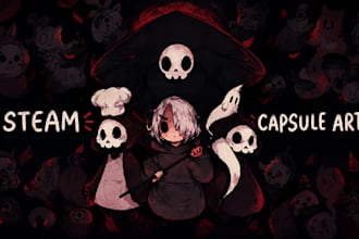 rpg steam capsule design steam store page capsule art rpg game header illustrate
