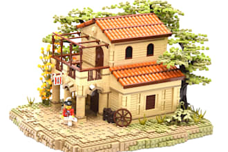 do custom 3d lego design, lego house, car, horse and lego dog with instruction