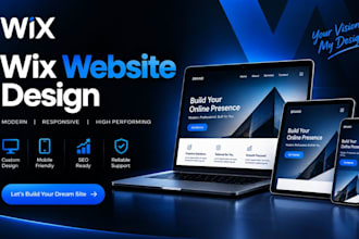 design, redesign wix website, wix development and web development
