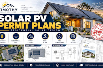 do residential solar pv permit plans battery storage  sid