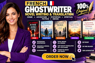 french ghostwriter crime adventure dystopian spiritual novel translation ebook