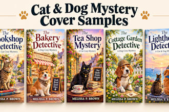 design a cozy mystery book cover for KDP and amazon
