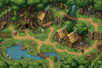 create rpg maker mv mz maps, tilesets, town, dungeons, interiors and custom map