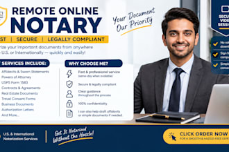 notarize document online, remote notary USA, usps form 1583 same day