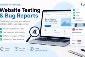 manually test your website and report bugs