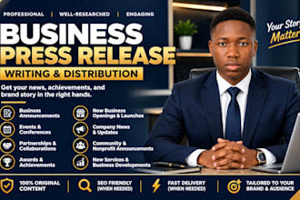 write professional business press releases