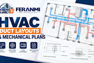 draft hvac duct layouts and mechanical plans in autocad