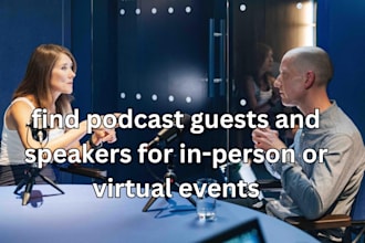 find podcast guests and speakers for in person or virtual events